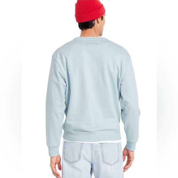 Old Navy Men's Blue Santa Holiday Graphic Sweatshirt Hoppy Holidays Size L - Picture 3 of 8